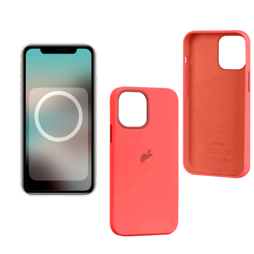 Накладка Goodcom Silicon Case iPhone 13 Pro Max (MagSafe + анимация NFC) Pink Pomelo фото 