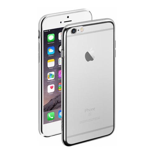 Накладка силиконовая Deppa Gel Plus Case iPhone 6/6S Silver фото 
