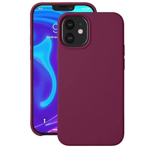 Накладка силиконовая Deppa Liquid Silicone Case Apple iPhone 12 mini Burgundy фото 