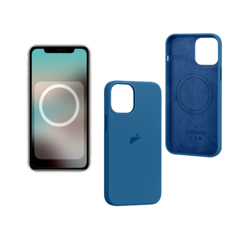 Накладка Goodcom Silicon Case iPhone 13 Pro Max (MagSafe + анимация NFC) Blue Jay фото 