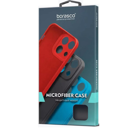 Накладка силиконовая BoraSCO Microfiber Case Tecno Spark 20/20C/Go2024/Pop8 Black фото 