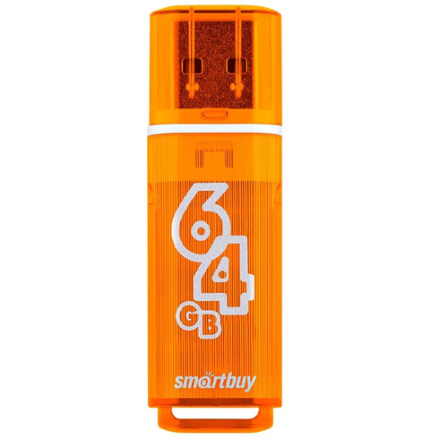 USB накопитель Smart Buy Glossy (64Gb) Orange фото 